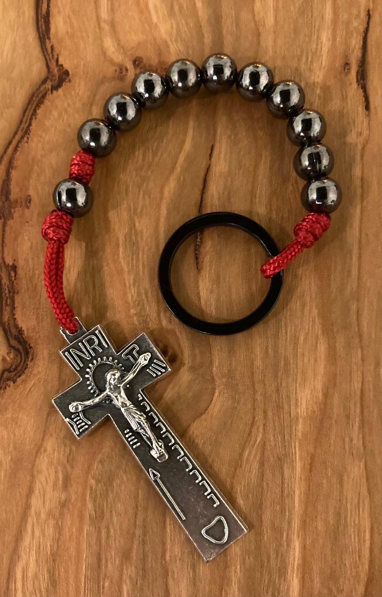 One Decade Paracord Rosary (Red)