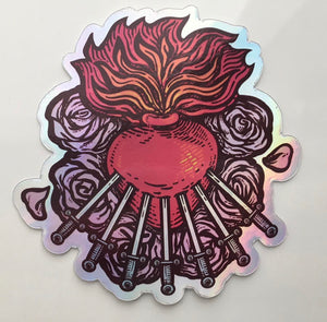 Holographic Seven Sorrow of Mary Sticker