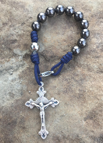 One Decade Paracord Rosary (Blue)